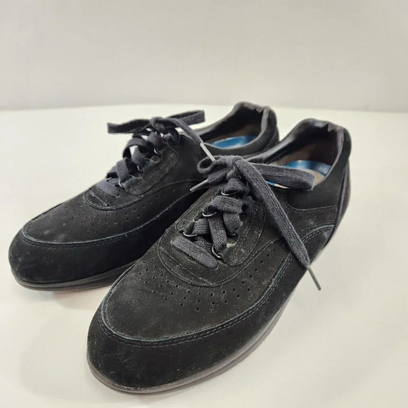 Natural Sport Womens Size 8 W Black Comfort Walking Shoes Lace Up Unworn - Picture 1 of 8